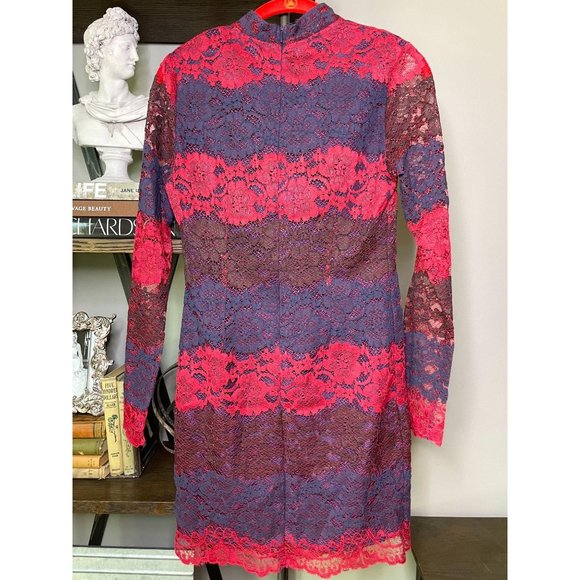 Romeo & Juliet Couture Long Sleeve Lace Dress Medium - Picture 4 of 7